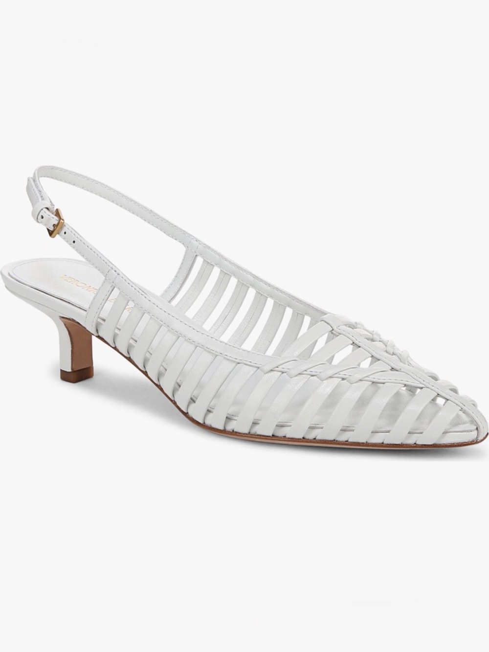 Veronica Beard Britte Kitten Heel Slingback Pump in Coconut